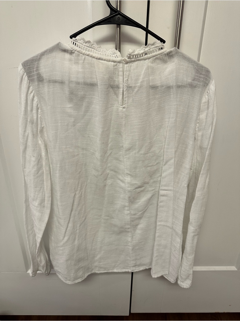 Women cotton blouse white - Picture 3 of 4